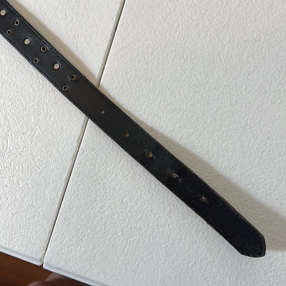 Elite Abstract Print Belt with Silver Tone Accents Sz Small - Picture 9 of 11
